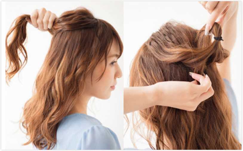 韩式“凌乱美”公主头发型简单扎法