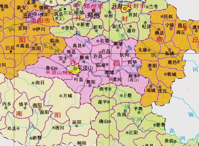 河南省的平顶山市，3个地区拼接而成，为何有10个区县？