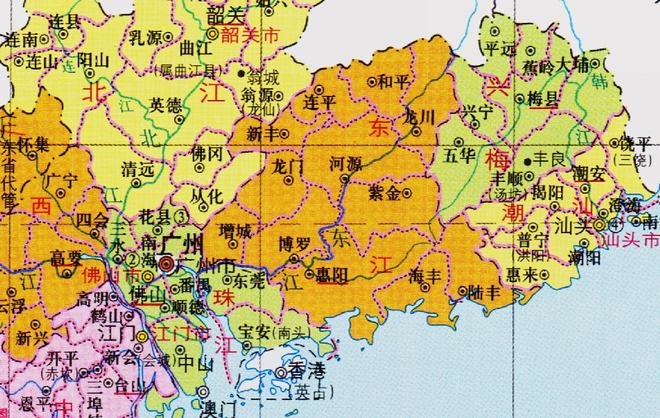 广东省的区划变动，21个地级市之一，惠州市为何5个区县？