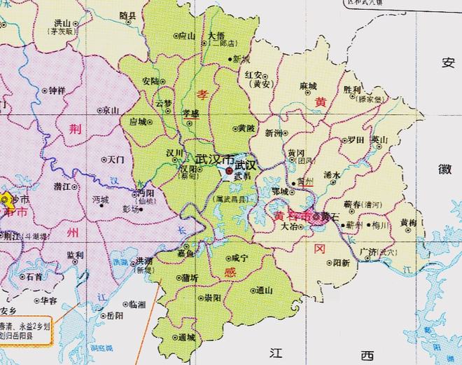 湖北省的区划变动，12个地级市之一，黄冈市为何有10个区县？