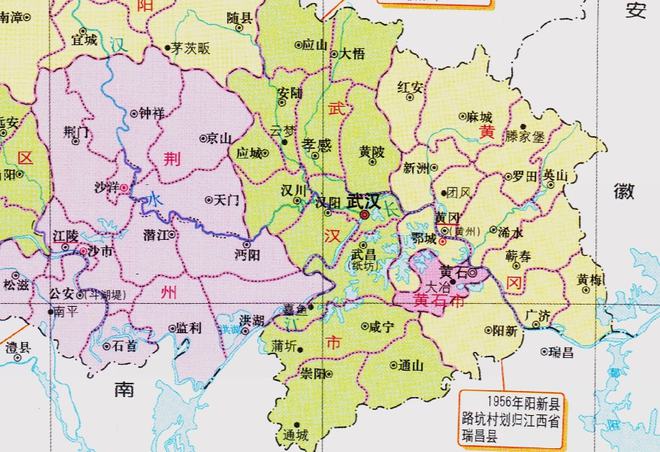 湖北省的区划变动，12个地级市之一，黄冈市为何有10个区县？