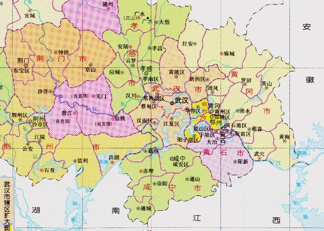 湖北省的区划变动，12个地级市之一，黄冈市为何有10个区县？