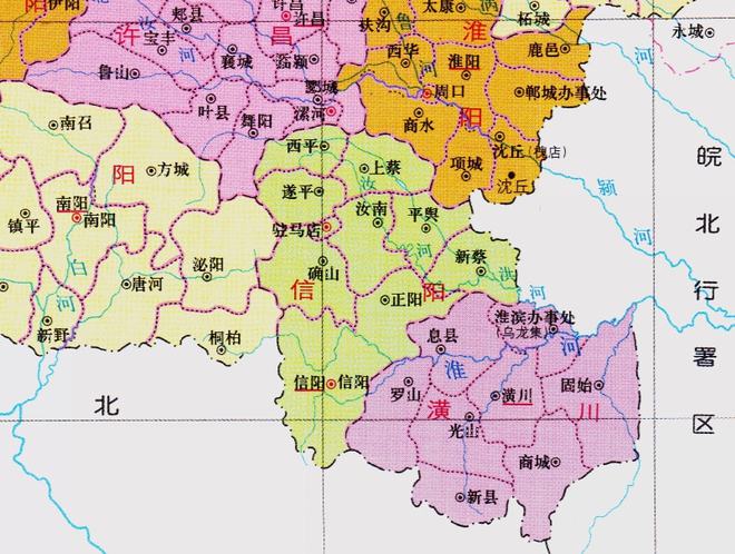 河南省17个地级市之一，信阳市主城区，为何位于全市的边缘？