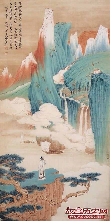 张大千山水画，张大千山水画作欣赏