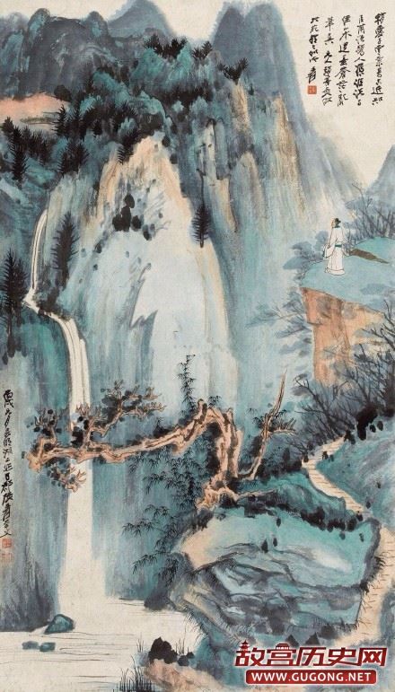 张大千山水画，张大千山水画作欣赏