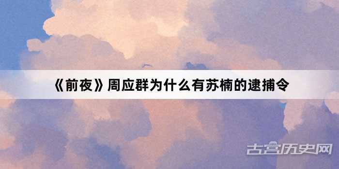 《前夜》周应群为什么有苏楠的逮捕令