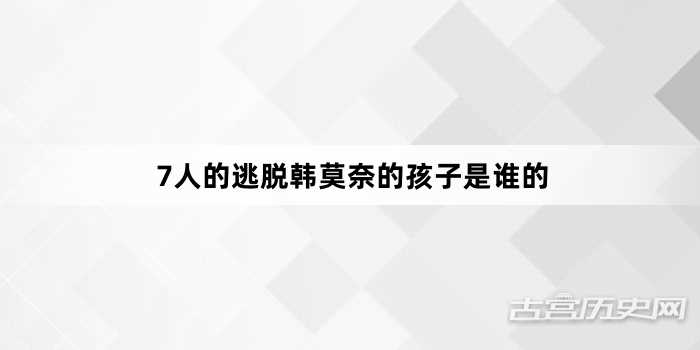 7人的逃脱韩莫奈的孩子是谁的