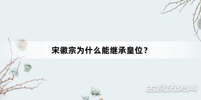 宋徽宗为什么能继承皇位？